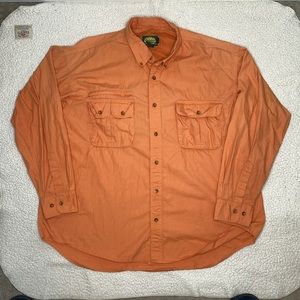 Cabela’s Orange Long Sleeve Fishing Shirt: Size XXL